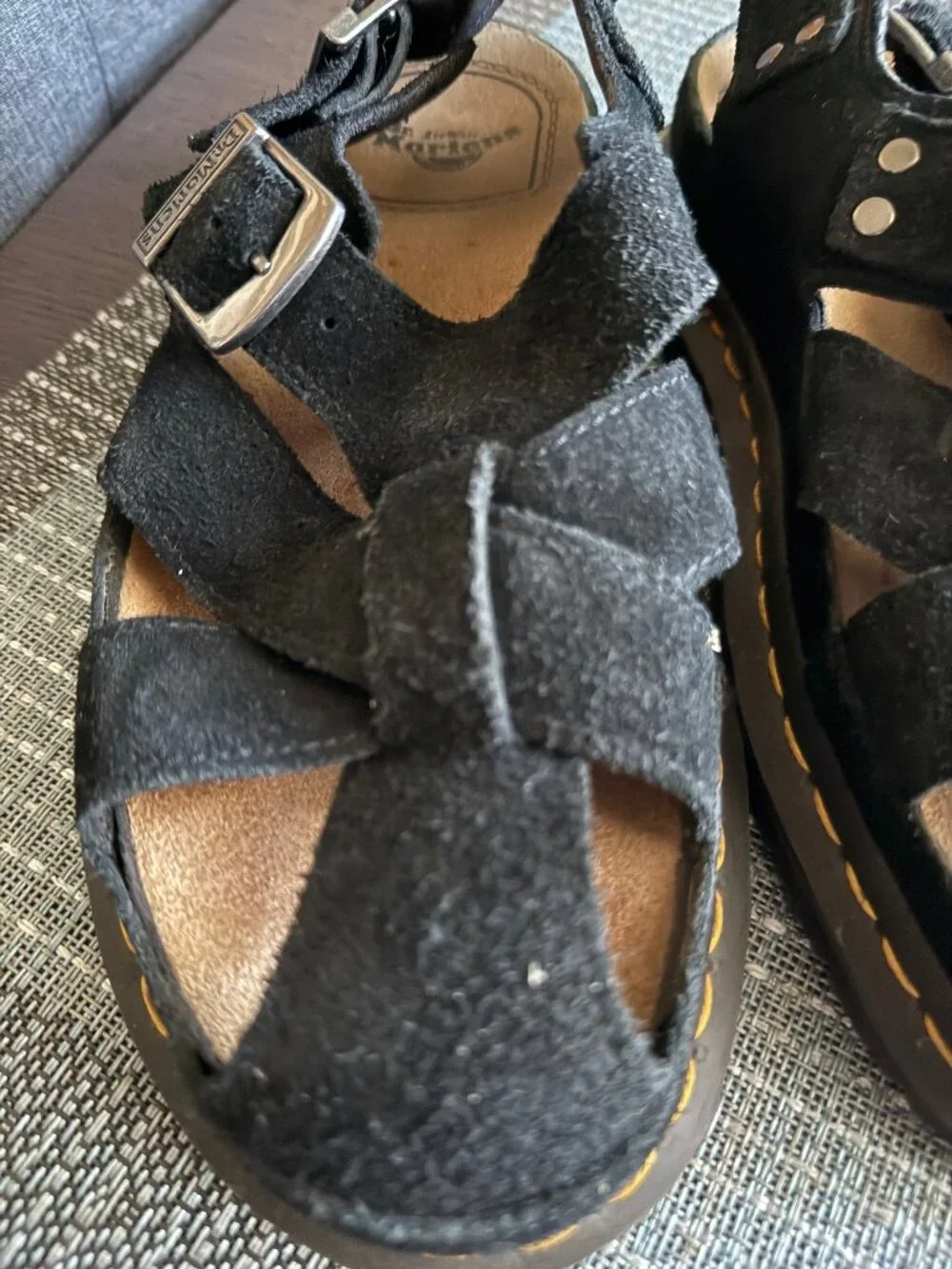 Dr. Martens Archive Fisherman Sandals in Black Suede -Size US W 8, US M 7, EU 39 - Picture 4 of 11